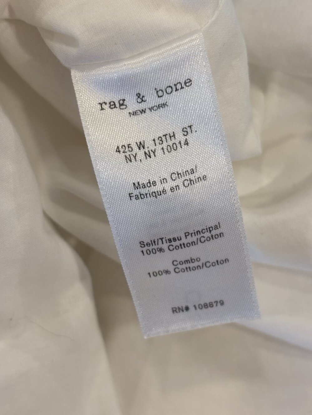 rag & bone Flavia White Eyelet Off-Shoulder Mini Dress Size S/M Like New - Picture 5 of 6